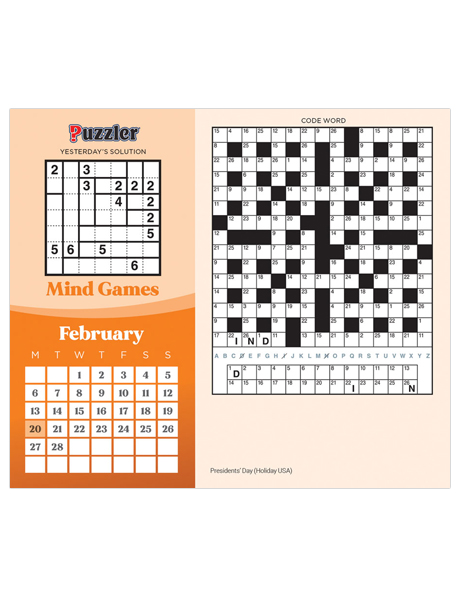 Mind Games Calendar 2023