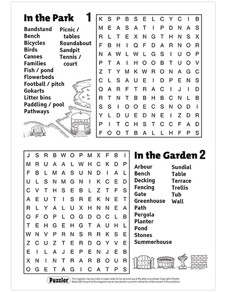 Large Print Wordsearches