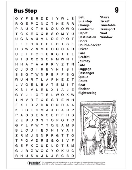 Large Print Wordsearches